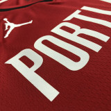 Trail Blazers LILLARD #0 Red Trapeze Edition Top Quality Hot Pressing NBA Jersey