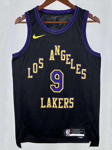 22/23 LAKERS BROWNIES # 9 Black City EditionTop Quality Hot Pressing NBA Jersey(城市黑、圆领)
