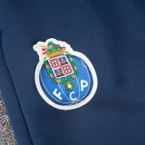 24/25  Porto Stone Blue Half Pull Tracksuit  (石青色、半拉链)