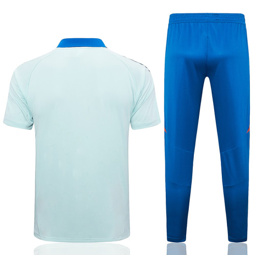 24/25 Spain Light Blue Polo Collar Pants Set(C1105)