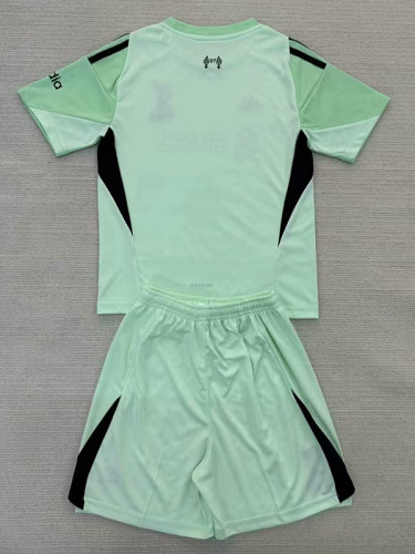 25/26  LIV Light Green Goalkeeper Kids  Soccer Jersey