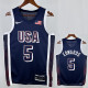 2024 Olympic Game USA EDWARDS # 5 Blue Basketball Jersey
