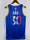 WARRIORS MEXICO #30 Blue Edition Top Quality Hot Pressing NBA Jersey (V领）