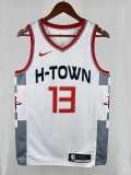 19/20  ROCKETS Harden #13 White Top Quality Hot Pressing NBA Jersey (City Edition)城市版