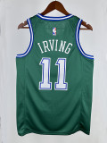 Dallas Mavericks LRVING #11 Green Top Quality Hot Pressing Retro NBA Jersey