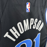 23/24 Dallas Mavericks THOMPSON #31 Black City Edition Top Quality Hot Pressing  NBA Jersey城市版