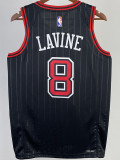 22/23 BULLS LAVINE #8 Black Top Quality Hot Pressing NBA Jersey (Trapeze Edition) 飞人版