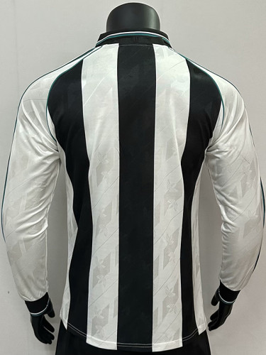 24/25 Newcastle Home Leisure  Long Sleeve Retro Soccer Jersey