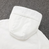 24/25 Cruzeiro White Hooded Cotton Coat 连帽棉衣