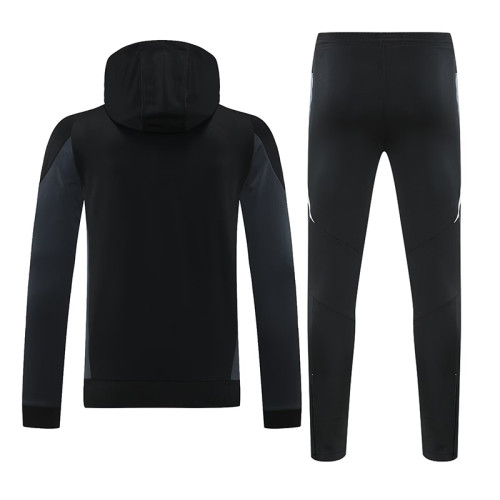 24/25 Man Utd Black  Hooded  Tracksuit