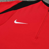 24/25 NK Red Half Zipper Sportswear # 812红色(半拉链)