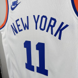 75th Anniversary KNICKS BRUNSON  # 11White Heat Pressed Retro NBA Jersey