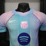 25 /26 BAR Light Blue Special Edition Player Version Soccer Jersey(蓝色大胸花）