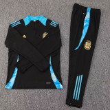 24/25 Argentina Black Half Pull Tracksuit (半拉链)