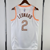 23/24 Sa Spurs LEONARD #2 White City Edition Top Quality Hot Pressing NBA Jersey