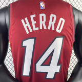 22/23 HEAT HERRO #14 Red Top Quality Hot Pressing NBA Jersey (Trapeze Edition) 飞人版