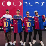 24/25 BAR Home Player Version Soccer Jersey (No Advertisements无广告）