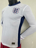 2024 England Home Long Sleeve Player Version Soccer Jersey (长袖)