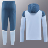 24/25 Man City Blue Grey Hoodie  Jacket Tracksuit#01