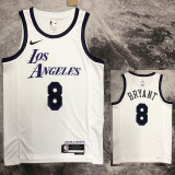 22/23 LAKERS BRYANT #8 White City Edition Top Quality Hot Pressing NBA Jersey