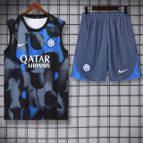 24/25 INT Grey Black Tank top and shorts suit
