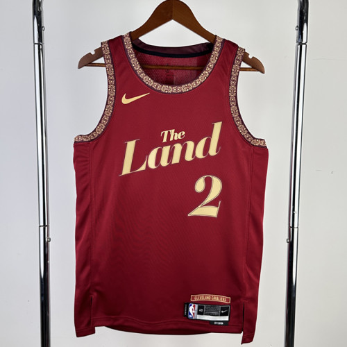 23/24 Cleveland Cavaliers IRVING #2 Red City Edition Top Quality Hot Pressing NBA Jersey