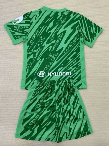 24/25  ATM Green Goalkeeper Kids Soccer Jersey(左袖带白广告）