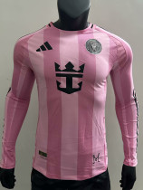 25/26 Inter Miami Home Long Sleeve Player Version Soccer Jersey 25/26 Inter Miami Home Long Sleeve Player Version Soccer Jersey