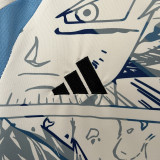 2024 Japan White Blue  Anime version Fans Soccer Jersey