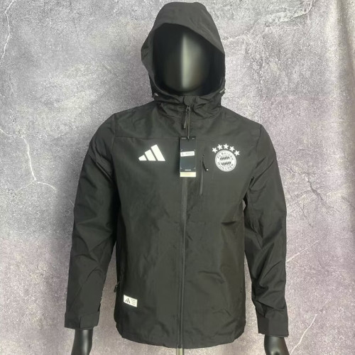 24/25 Bayern Black Assault  Hooded Windbreaker (Y18连帽冲锋衣）