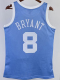 2004/05 LAKERS BRYANT #8 Sky Blue Retro Top Quality Hot Pressing NBA Jersey(圆领）