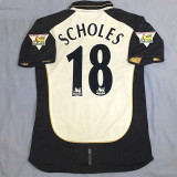 2001/2002 Man Utd 100th Centenary Gold White Two-Sided Retro Soccer Jersey
