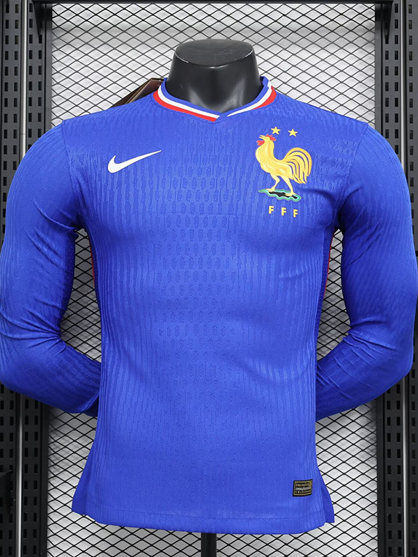 24/25 France Home  Player Version Long Sleeve Soccer Jersey (长袖)
