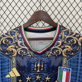 2024 Italy Blue Gold Puzzle Special Edition Fans Soccer Jersey