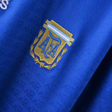 1994 Argentina Away Retro Soccer Jersey (钢印纹）