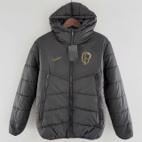 24/25 Palmeiras Black Hooded Cotton Coat连帽棉衣