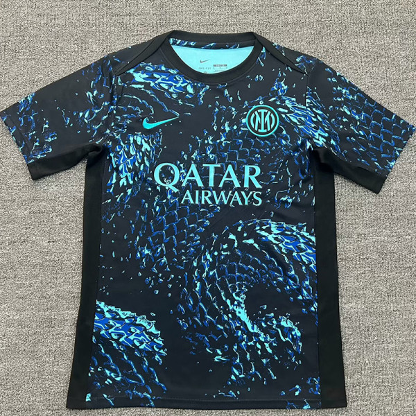25/26  INT Blue Black Special Edition Fans Soccer Jersey
