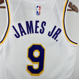 22/23 LAKERS BROWNIES # 9 White Top Quality Hot Pressing NBA Jersey(圆领)