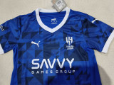 24/25 Al-Hilal Home Kids Soccer Jersey