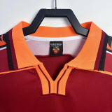 1998/1999 Roma Home  Long Sleeve  Retro Soccer Jersey