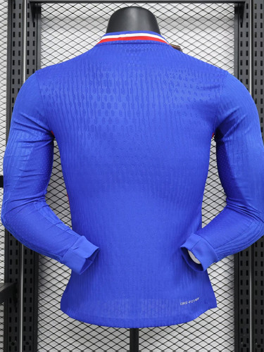 24/25 France Home  Player Version Long Sleeve Soccer Jersey (长袖)