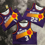 22/23 SUNS AYTON #22 Purple Top Quality Hot Pressing NBA Jersey (Retro Logo)