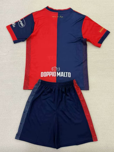 24/25 Cagliari Home Kids Soccer Jersey