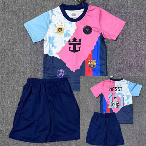 25/26  Messi No.10 Commemorative Edition Kids Soccer Jersey