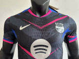 25/26 BAR Grey Black Special Edition  Player Version Soccer Jersey(白胸花）