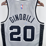 20/21 Sa Spurs MANU GINOBILI #20 Grey Flying Man Edition Top Quality Hot Pressing NBA Jersey(飞人）