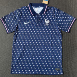 21/23 France Royal Blue Classic Polo Short Sleeve (花点)