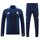 24/25 Al-Nassr Royal Blue Half Pull Tracksuit  (半拉链)