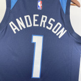 22/23 Timberwolves ANDERSON #1 Blue Top Quality Hot Pressing NBA Jersey