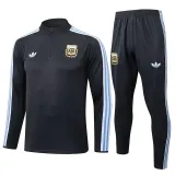 25/26 Argentina Dark Grey Half Pull Tracksuit #B2529 (半拉链)